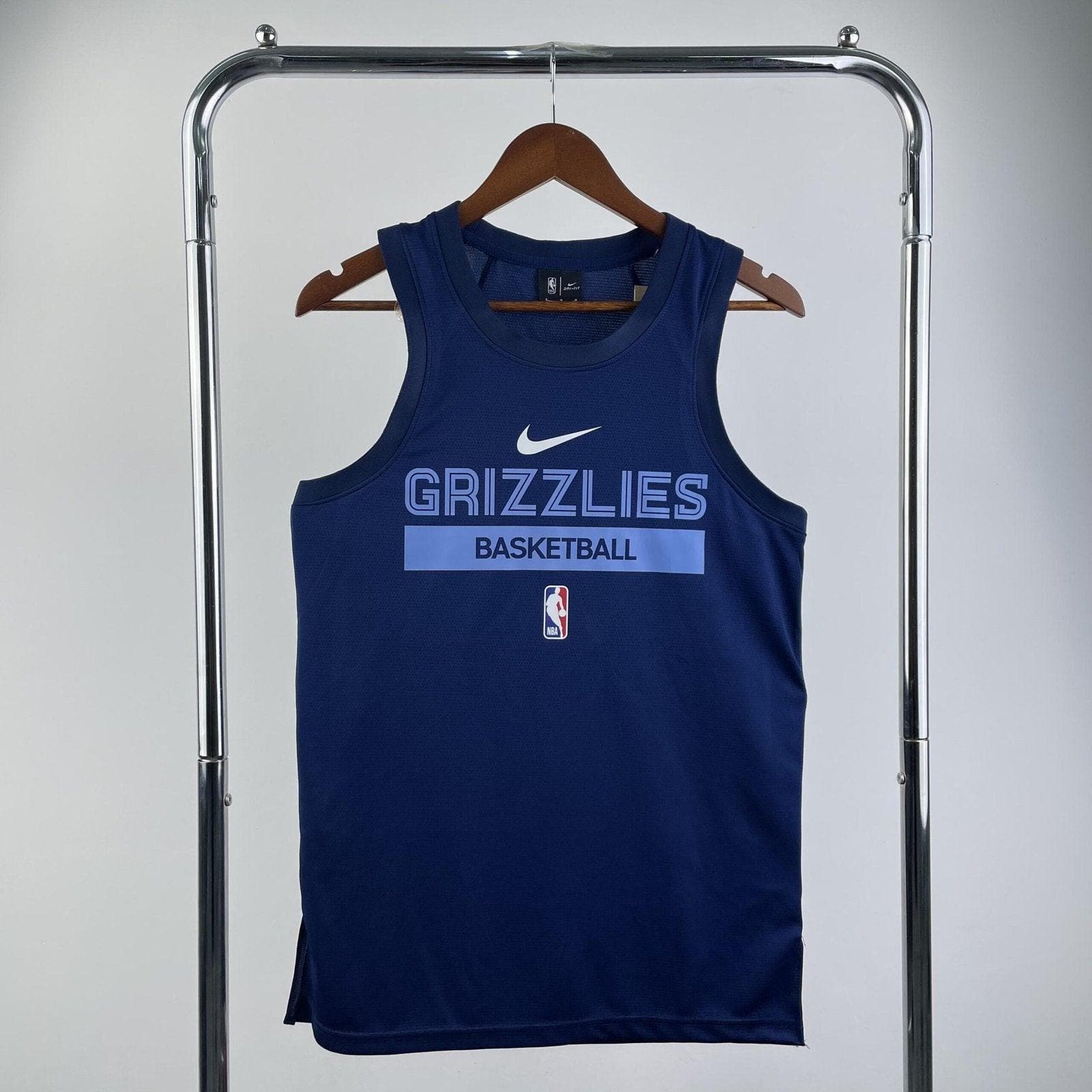 Colete de treinamento de jogador azul escuro dos Grizzlies da 23ª temporada