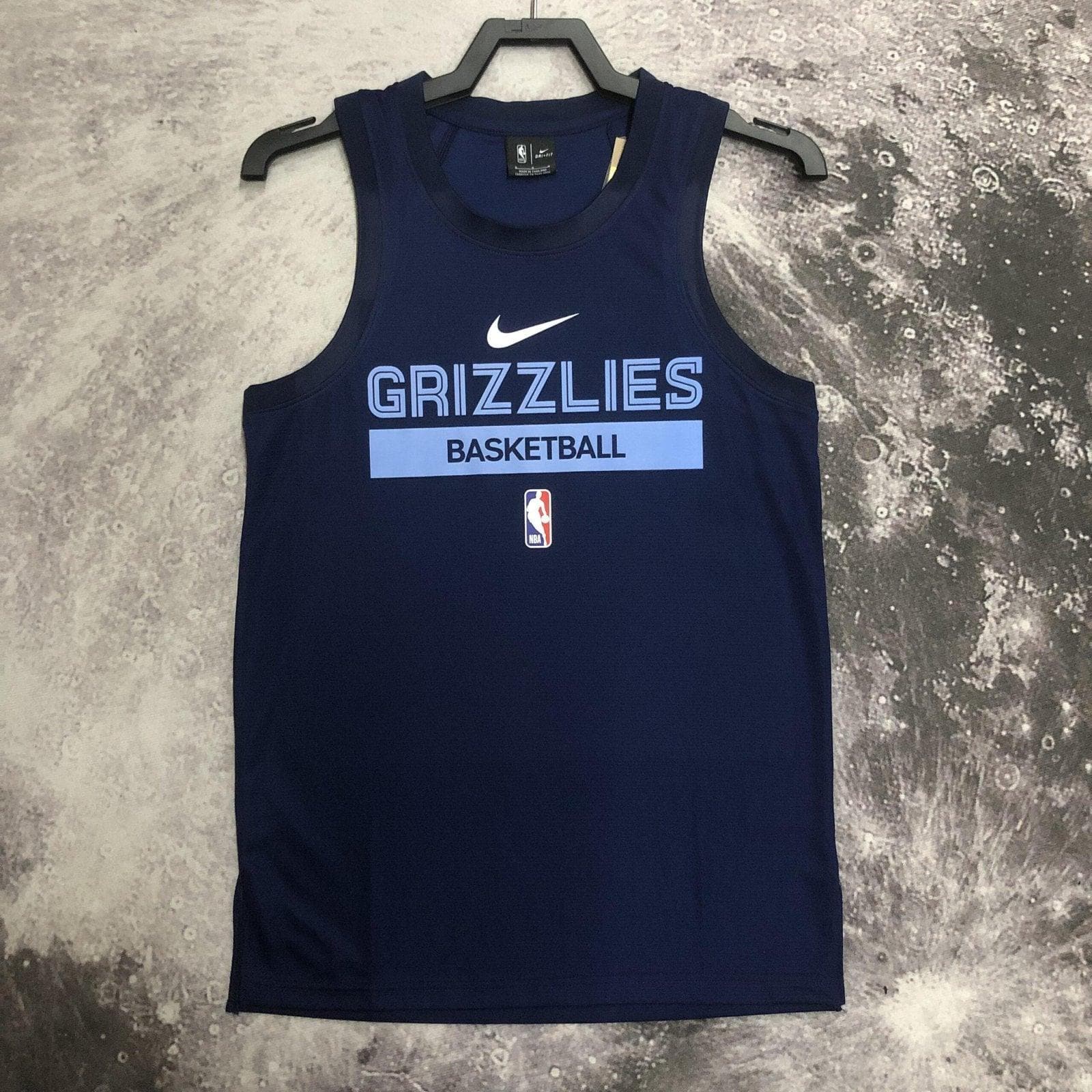 Colete de treinamento de jogador azul escuro dos Grizzlies da 23ª temporada